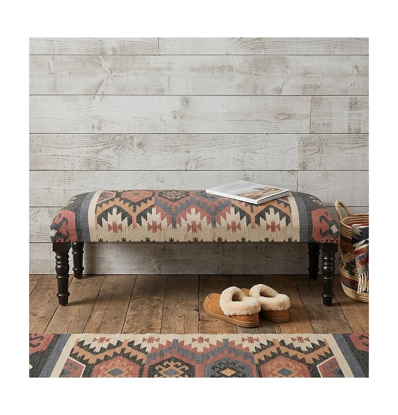HomeRoots Leg Upholstered Bench