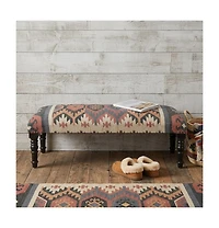 HomeRoots Leg Upholstered Bench
