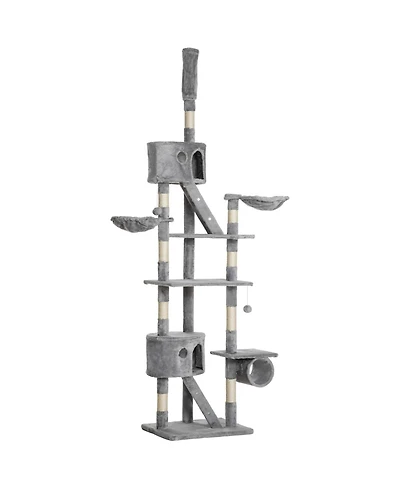 Ruie 102 Inch Floor to Ceiling Cat Tree Tower with Condos and Hammocks
