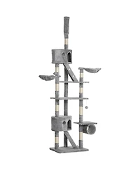 Ruie 102 Inch Floor to Ceiling Cat Tree Tower with Condos and Hammocks