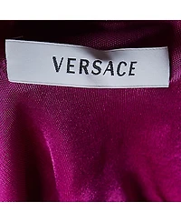 Pre-Owned Versace Women's Embellished Knot-Front Jersey Top