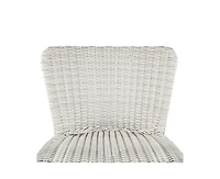 sumyeg Lymington Outdoor Bar Stool Set of 2, Teak Finished Wood with Wicker Seat