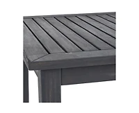 sumyeg Outdoor Minimalist Acacia Wood Rectangle Bar Table with Teak Finish