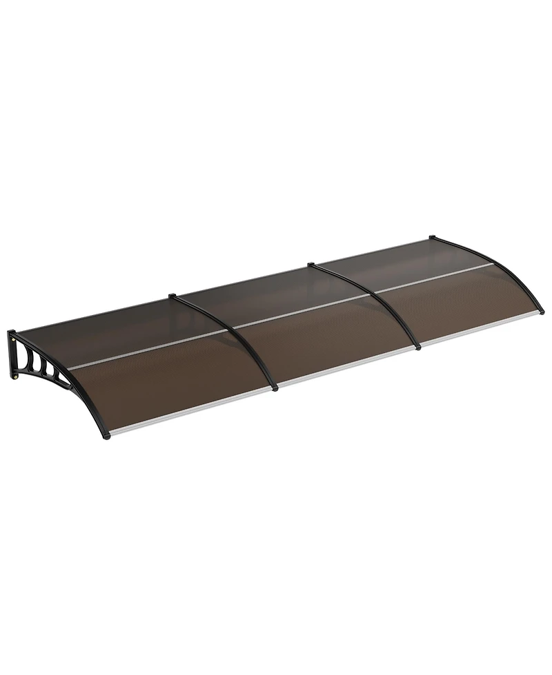 homfan Polycarbonate Door and Window Awning Canopy, Uv, Rain Snow Shield