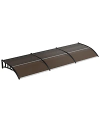 homfan Polycarbonate Door and Window Awning Canopy, Uv, Rain Snow Shield