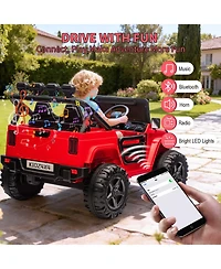 homfan 24V 2-Seater Electric Ride-On Truck with Remote Control, Fits 2, Ages 3–8
