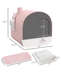 Ruie Covered Cat Litter Box with Lid Scoop and Air Filter