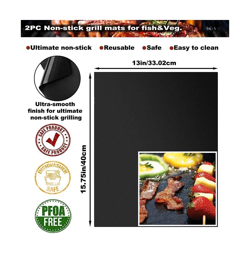 Xdovet Bbq Grill Accessories Set Stainless Steel Tool Mats Case