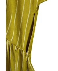Celtic & Co. Women's V-Neck Gathered-Waist Striped Midi Dress