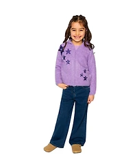 Deux par Deux Toddler Girls (2T - 5T) Hooded Knitted Cardigan