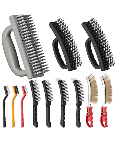 Xdovet Stainless Steel Wire Brush Set Metal Scraper Rust Welding Slag