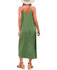 Cupshe Women's Let It Slide Blue Maxi Beach Dress