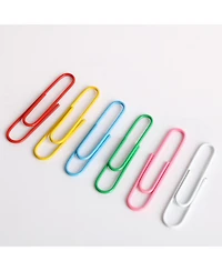 Danrong 900 Pieces Vinyl Coated Paper Clips 6 Colors Office School Organizing