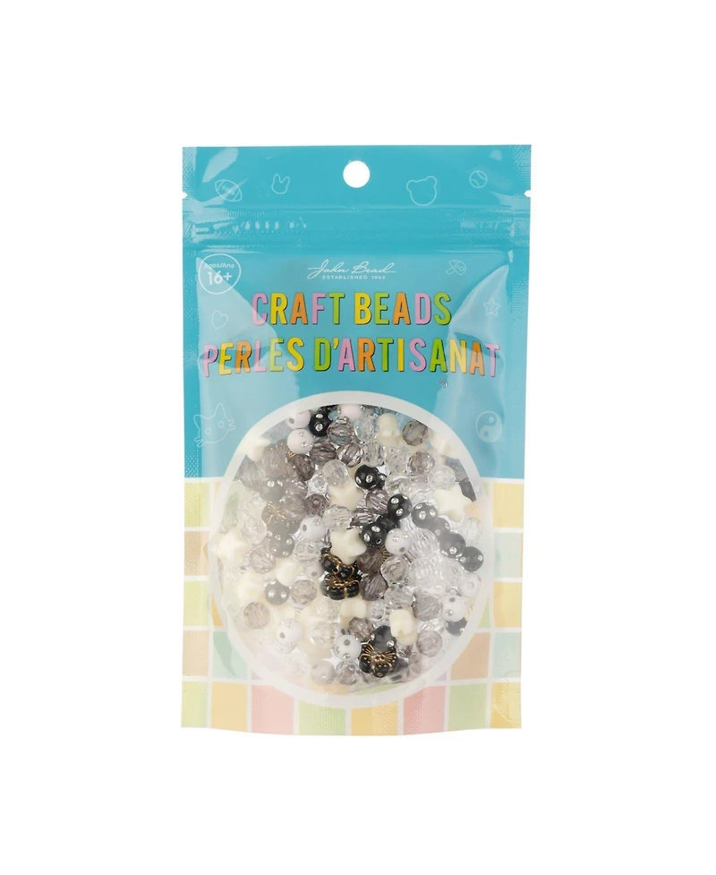 John Bead 8mm Star Mix Plastic Beads, 70g