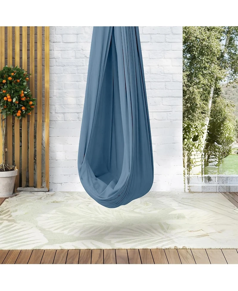 homfan Double-Layer Cotton Sensory Hammock Swing for Kids and Adults, 360degree(s) Swivel, Adjustable Height, Indoor and Outdoor