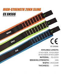 Piscifun 25mm Climbing Sling Runner 29kn Ce Tubular Webbing Heavy Duty Multi Purpose Safety Gear