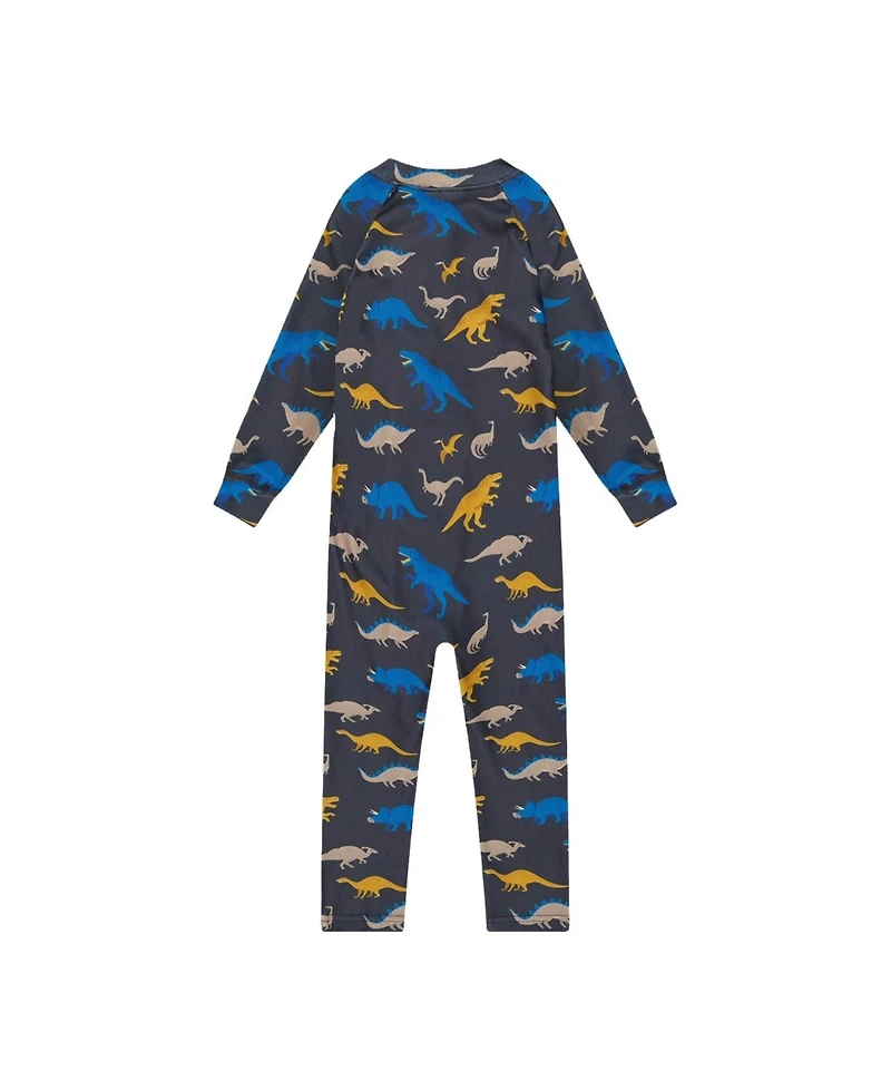 Deux par Deux Toddler Boy ( 2 to 5 ) One Piece Thermal Underwear Dinosaur Print