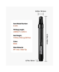 Sevorley Black Dry Erase Markers, 36-Pack Low-Odor Whiteboard Markers with Chisel Tip
