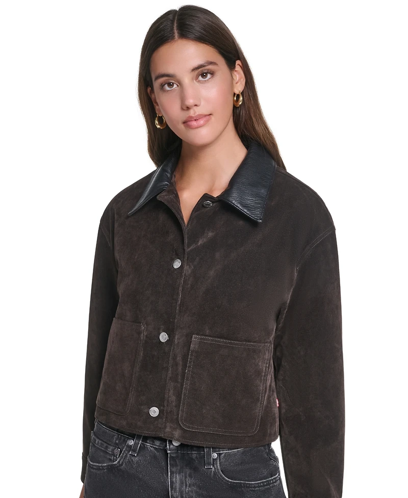 Levi's Women's Laydown Collar Cropped Chore Jacket