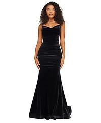 Alex & Sophia Juniors' Spaghetti-Strap Sweetheart Long Dress