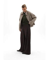 Hush Women's Revyn Pinstripe Wide-Leg Pull-On Trousers
