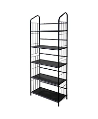 HomeRoots Metal Five Tier Bookcase