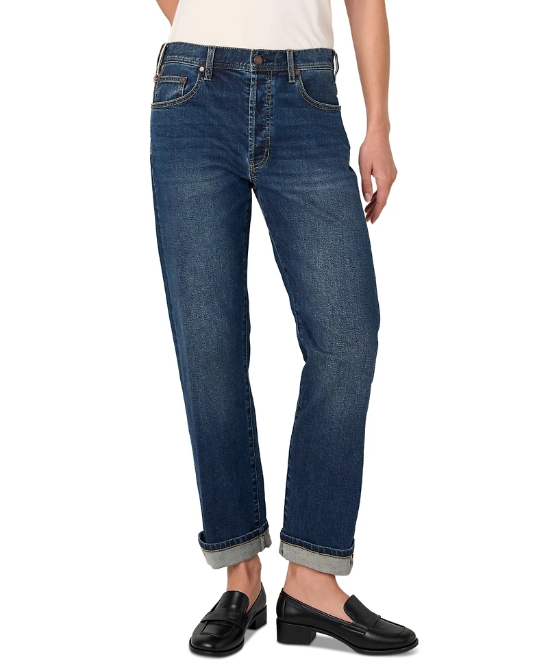 Liverpool Los Angeles Women's Sloane Low-Rise Cuffed Boyfriend Jeans