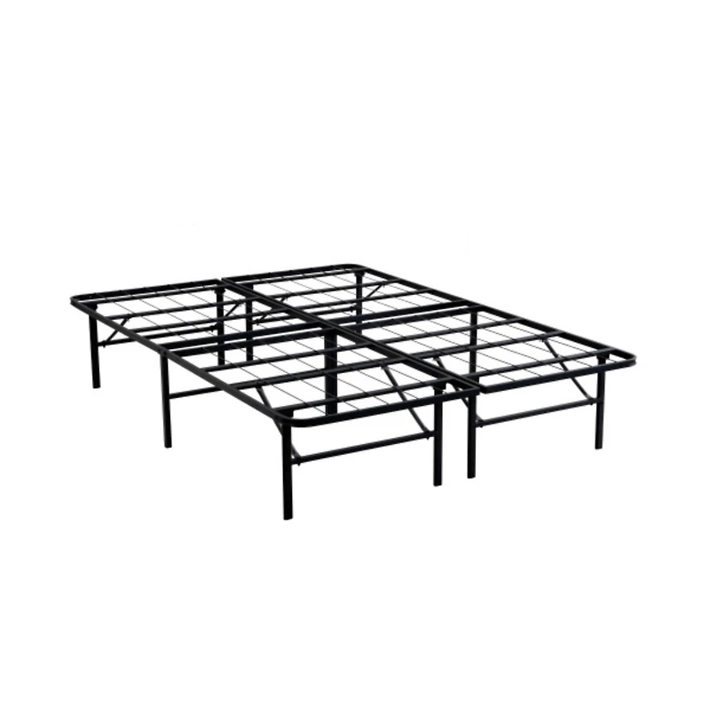 Lucky One Queen Size Steel Platform Bed Frame with Under-Bed Storage, Heavy Duty Metal Slats, Noise-Free, No Box Spring Needed