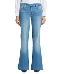7 For All Mankind Women's Dojo Tailorless Mid-Rise Flare Jeans