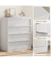 homfan 4-Drawer Dresser – 39" Tall Chest with Large Storage, Modern Nightstand and End Table for Bedroom and Living Room
