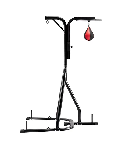 Sevorley 2-in-1 Adjustable Punching Bag and Speed Bag Stand, Steel, Holds 140 lbs
