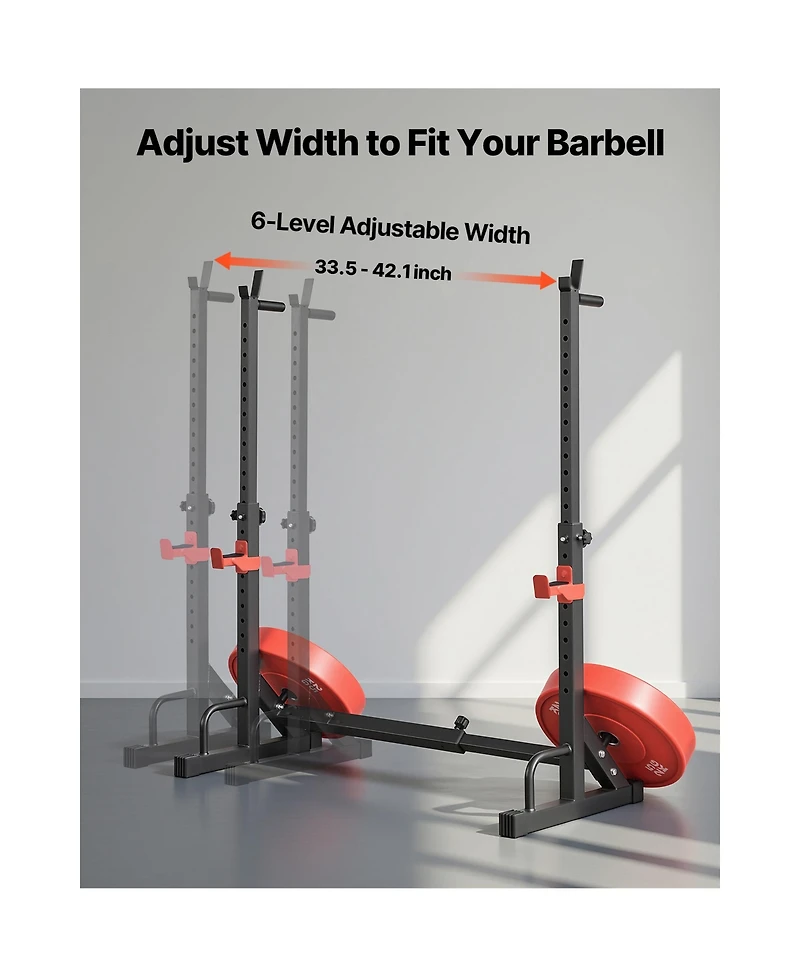 Sevorley Power Cage Squat Rack with J-Hooks, 550 lb Capacity