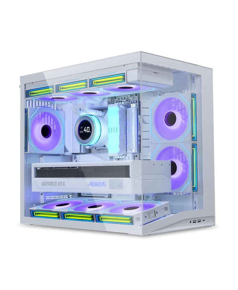 Lian-Li O11D Mini V2 Compact Tempered-Glass Case Compatible with Atx, M-atx, Mini-itx, and Atx Back-Connect Motherboards