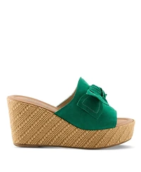 Spring Step Ellyn-Woven Women's Wedge with Suede Upper