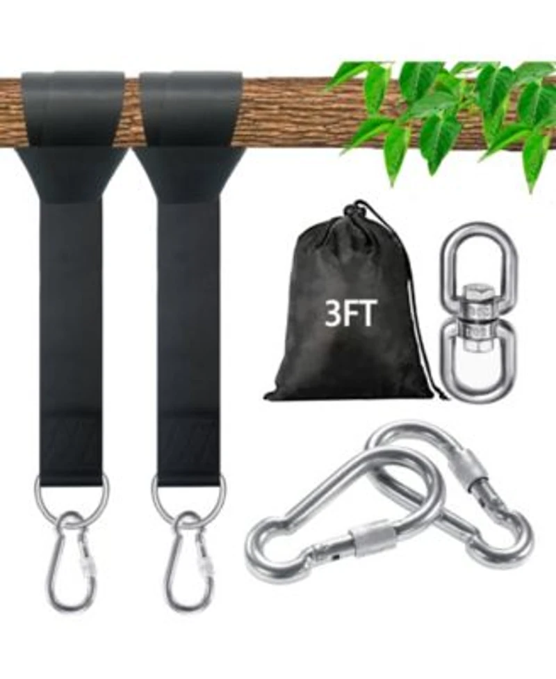 Piscifun Tree Swing Straps Hanging Kit Heavy Duty Adjustable 5000lbs Capacity Universal Fit For Outdoor Swings Hammocks