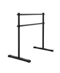Sevorley Freestanding Double Ballet Barre, 4 Ft Portable Dance Stretch Bar, 10-Level Adjustable