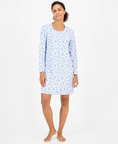 Charter Club Women's Long Sleeve Soft Knit Sleepshirt, Macy's Exclusive