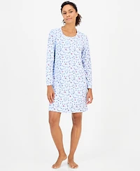 Charter Club Women's Long Sleeve Soft Knit Sleepshirt, Macy's Exclusive
