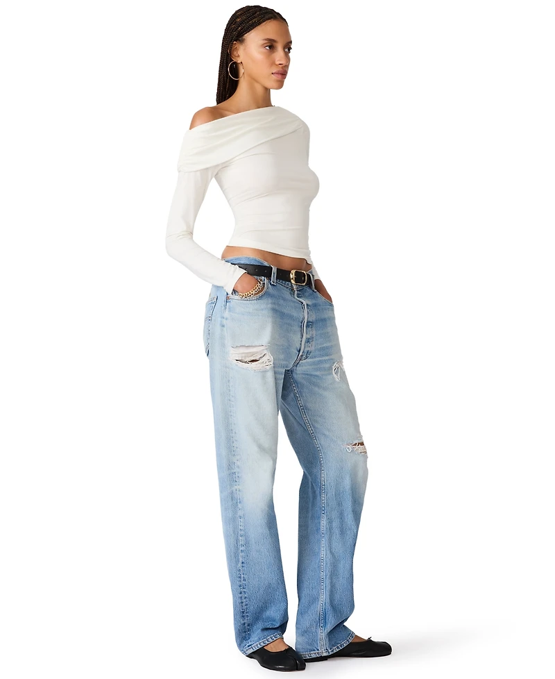 Steve Madden Women's Roman Long-Sleeve Knit Top