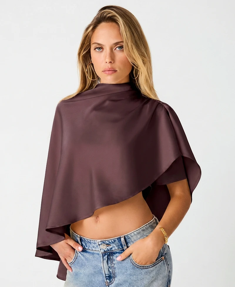 Steve Madden Women's Valery Cape-Sleeve Top