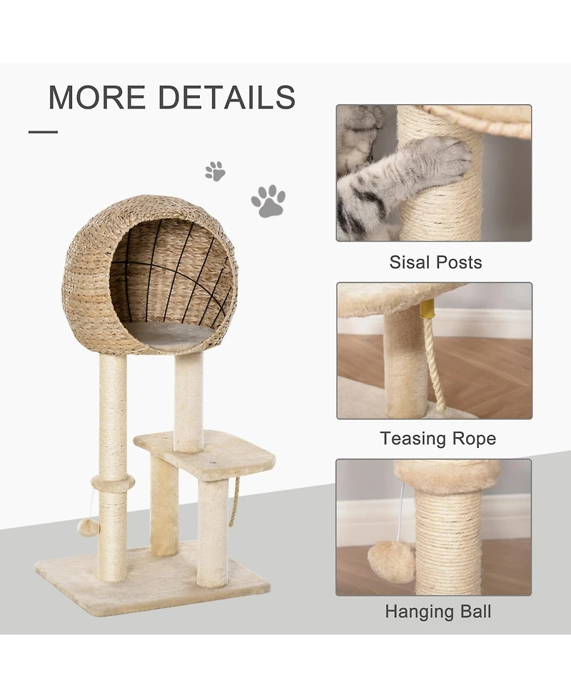 Ruie 39 inch Cat Tree Tower with Sisal Scratching Posts and Condo