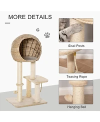 Ruie 39 inch Cat Tree Tower with Sisal Scratching Posts and Condo