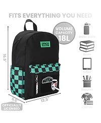 Demon Slayer Tanjiro Inspired 16.5 Inch Adult Backpack