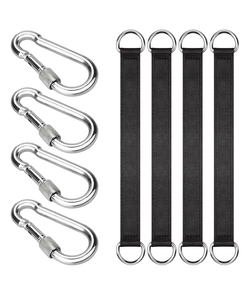 Piscifun 4 Tree Swing Straps Hanging Kit With Carabiners Heavy Duty For Hammocks And Swings