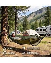 Piscifun 2 Person Pop Up Camping Hammock With Mosquito Net Lightweight Portable Outdoor Indoor Travel