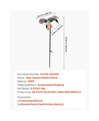 Sevorley Spinning Wing Motion Mallard Duck Decoy, Remote-Control Floating Hunting Decoy