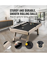 Sevorley 7 feet Pool Table Set with Adjustable Legs, Balls, Cues and Brush