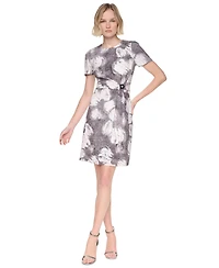 Dkny Women's Short Sleeve Crew Neck Sheath Dress