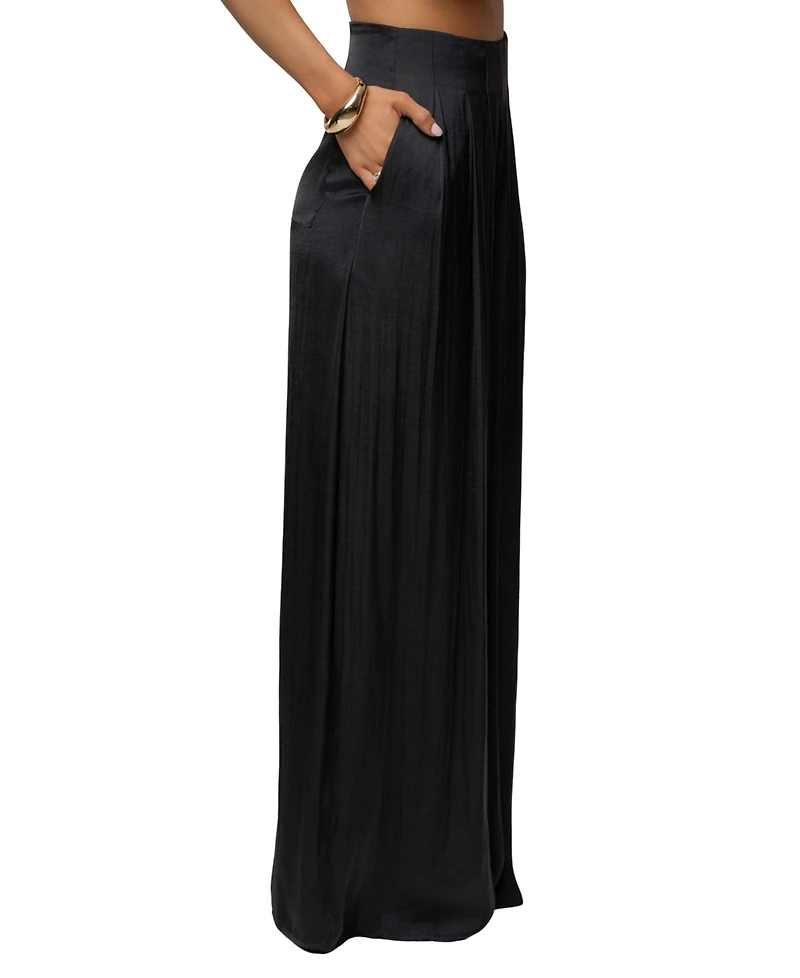 Jluxlabel Women's Clara Wide Leg Pleated Trousers