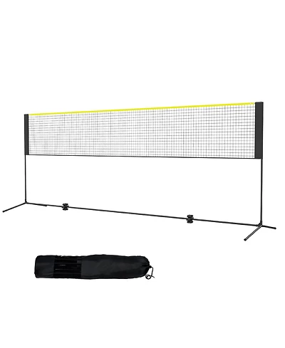 Sevorley Portable Badminton Net Set, 14 feet Adjustable Height Net for Volleyball, Pickleball and Tennis